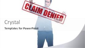  Presentation with insurance - Slides having concept-of-denying-medical-insurance background and a white colored foreground