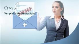  Presentation with insurance - Slide set with concept-of-denying-medical-insurance background and a sky blue colored foreground