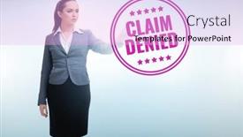  Presentation with insurance - PPT layouts featuring concept-of-denying-medical-insurance background and a lavender colored foreground