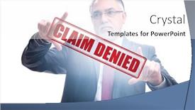  Presentation with insurance - Slide deck consisting of concept-of-denying-medical-insurance background and a white colored foreground