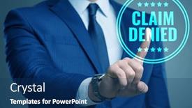  Presentation with insurance - Presentation theme having concept-of-denying-medical-insurance background and a ocean colored foreground