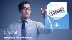  Presentation with medical concept - Slide deck featuring concept-of-denying-medical-insurance background and a teal colored foreground