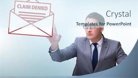  Presentation with medical concept - PPT theme consisting of concept-of-denying-medical-insurance background and a sky blue colored foreground