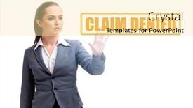  Presentation with medical concept - Presentation theme having concept-of-denying-medical-insurance background and a blonde colored foreground