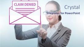  Presentation with medical concept - Slide deck with concept-of-denying-medical-insurance background and a sky blue colored foreground