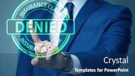  Presentation with insurance - Presentation theme with concept-of-denying-medical-insurance background and a ocean colored foreground