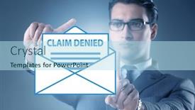  Presentation with medical concept - PPT theme featuring concept-of-denying-medical-insurance background and a light blue colored foreground