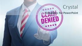  Presentation with insurance - Presentation theme having concept-of-denying-medical-insurance background and a sky blue colored foreground