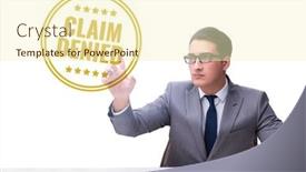  Presentation with insurance - Theme with concept-of-denying-medical-insurance background and a cream colored foreground