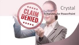  Presentation with insurance - Presentation theme featuring concept-of-denying-medical-insurance background and a lemonade colored foreground