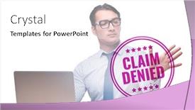  Presentation with insurance - Slides enhanced with concept-of-denying-medical-insurance background and a  colored foreground