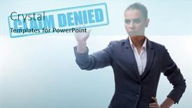  Presentation with insurance - PPT layouts consisting of concept-of-denying-medical-insurance background and a cool aqua colored foreground