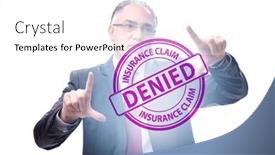  Presentation with insurance - Presentation theme having concept-of-denying-medical-insurance background and a white colored foreground