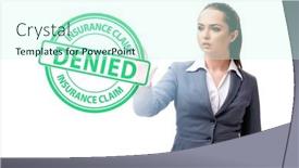 Presentation with insurance - PPT theme consisting of concept-of-denying-medical-insurance background and a  colored foreground