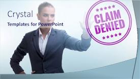  Presentation with insurance - Presentation theme having concept-of-denying-medical-insurance background and a  colored foreground