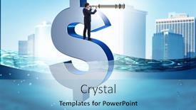  Presentation with dollar - Theme consisting of concept-of-dollar-sinking background and a light blue colored foreground