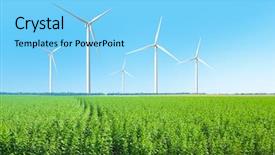  Presentation with wind turbines - Audience pleasing PPT layouts consisting of concept of eco friendly thechnology backdrop and a  colored foreground