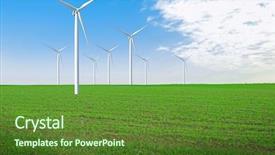  Presentation with eco friendly - Theme enhanced with concept of eco friendly thechnology background and a  colored foreground