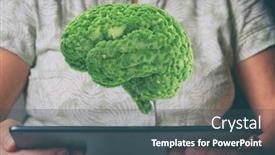  Presentation with human being - Amazing theme having concept-of-eco-friendly-think backdrop and a ocean colored foreground