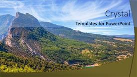  Presentation with river journey - PPT theme featuring concept of ecological and active tourism provence alps france fascinating journey through the azure waters of verdon river canyon and the river verdon background and a light blue colored foreground