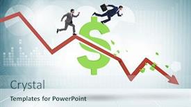  Presentation with economic - PPT theme enhanced with concept-of-economic-crisis background and a sky blue colored foreground