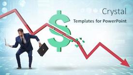  Presentation with inflation - PPT layouts with concept-of-economic-crisis background and a sky blue colored foreground