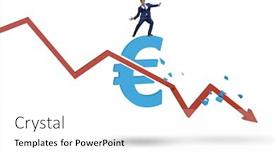  Presentation with economic - Slide set with concept-of-economic-crisis background and a white colored foreground