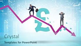  Presentation with inflation - Colorful presentation design enhanced with concept-of-economic-crisis backdrop and a cool aqua colored foreground