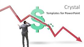 Presentation with inflation - Presentation design with concept-of-economic-crisis background and a white colored foreground