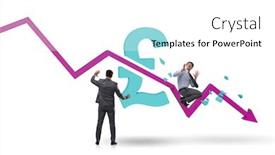  Presentation with economic - Presentation theme featuring concept-of-economic-crisis background and a white colored foreground