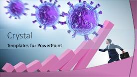  Presentation with covid coronavirus - Slides consisting of concept-of-economic-crisis background and a light blue colored foreground