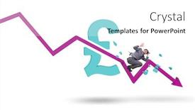 Presentation with economic - Colorful presentation design enhanced with concept-of-economic-crisis backdrop and a white colored foreground