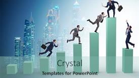  Presentation with covid coronavirus - PPT theme having concept-of-economic-crisis background and a light blue colored foreground