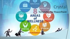  Presentation with eight - Presentation theme featuring concept-of-eight-areas background and a light blue colored foreground