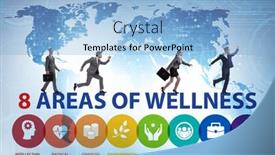  Presentation with eight - Presentation theme having concept-of-eight-areas background and a light blue colored foreground