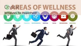  Presentation with wellness - Presentation design enhanced with concept-of-eight-areas background and a lemonade colored foreground