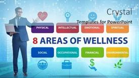  Presentation with wellness - Presentation consisting of concept-of-eight-areas background and a light blue colored foreground