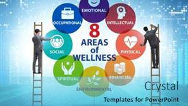  Presentation with wellness - Slides enhanced with concept-of-eight-areas background and a light blue colored foreground
