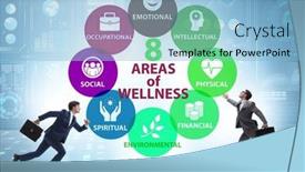  Presentation with wellness - PPT theme enhanced with concept-of-eight-areas background and a light blue colored foreground