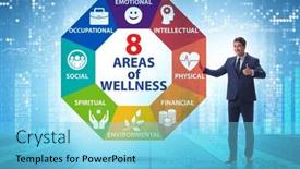 Presentation with wellness - Presentation featuring concept-of-eight-areas background and a light blue colored foreground