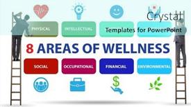  Presentation with wellness - Slide set consisting of concept-of-eight-areas background and a arctic colored foreground
