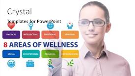  Presentation with wellness - Presentation theme with concept-of-eight-areas background and a white colored foreground