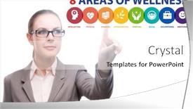  Presentation with wellness - Presentation design featuring concept-of-eight-areas background and a white colored foreground