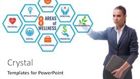  Presentation with wellness - PPT layouts with concept-of-eight-areas background and a white colored foreground