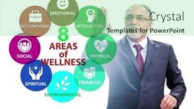  Presentation with eight - Presentation theme consisting of concept-of-eight-areas background and a seafoam green colored foreground