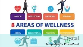  Presentation with eight - Slide set consisting of concept-of-eight-areas background and a arctic colored foreground