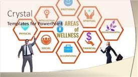  Presentation with wellness - Theme with concept-of-eight-areas background and a lemonade colored foreground