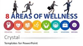  Presentation with wellness - Presentation design consisting of concept-of-eight-areas background and a white colored foreground