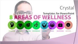  Presentation with wellness - Theme consisting of concept-of-eight-areas background and a white colored foreground