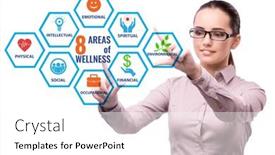  Presentation with wellness - Presentation design having concept-of-eight-areas background and a white colored foreground